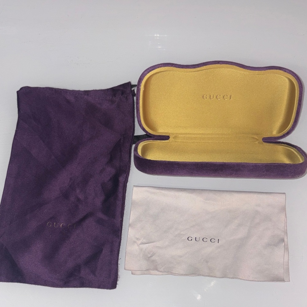 Gucci Purple and Gold sunglasses case